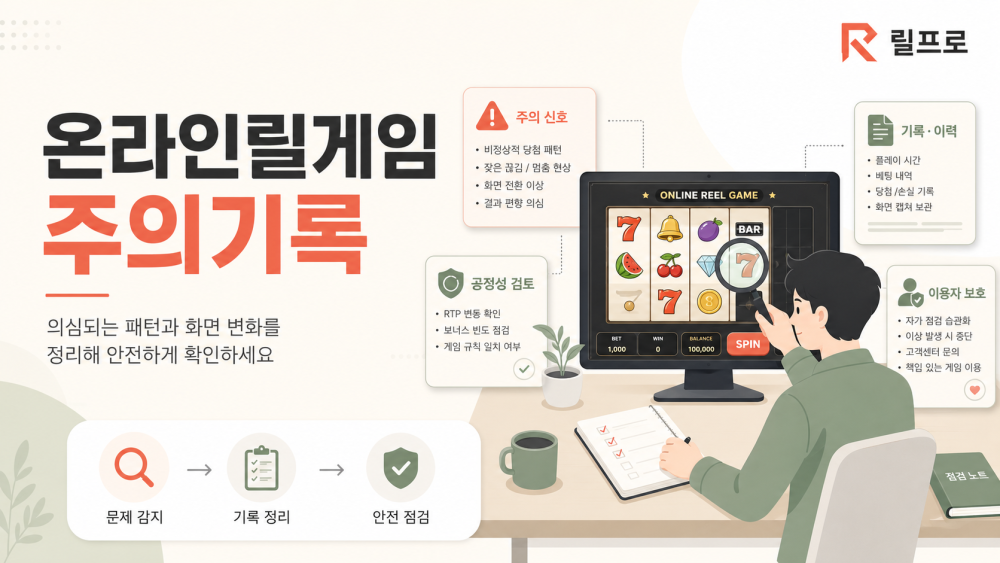 온라인릴게임 주의
