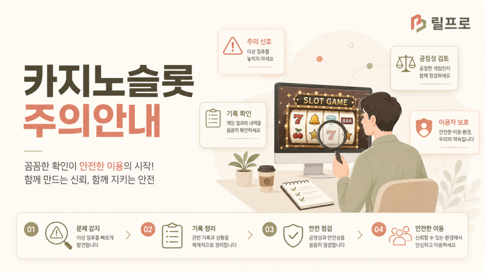 카지노슬롯 주의안내